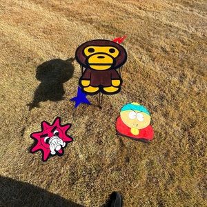 Custom cut & painted wood art